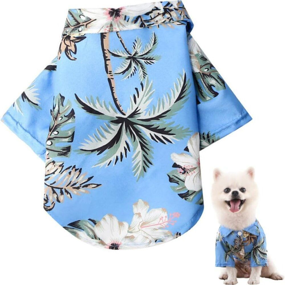 Dog Hawaiian pineapple floral Shirt  lightweight   Sz Medium  NWT - Picture 4 of 4